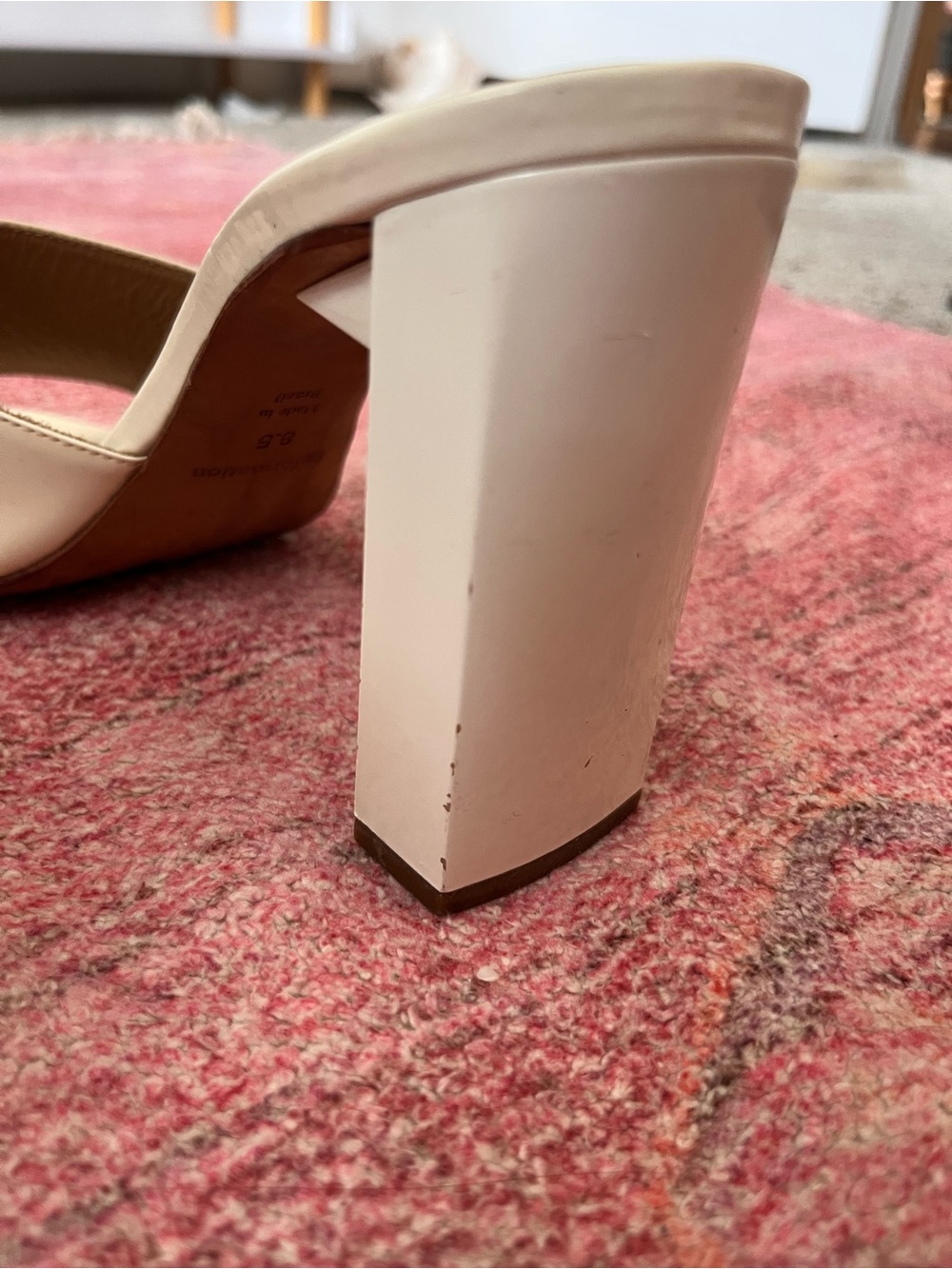 Reformation Ivory Open‑Toe Block Heel Mules - Picture 5 of 6